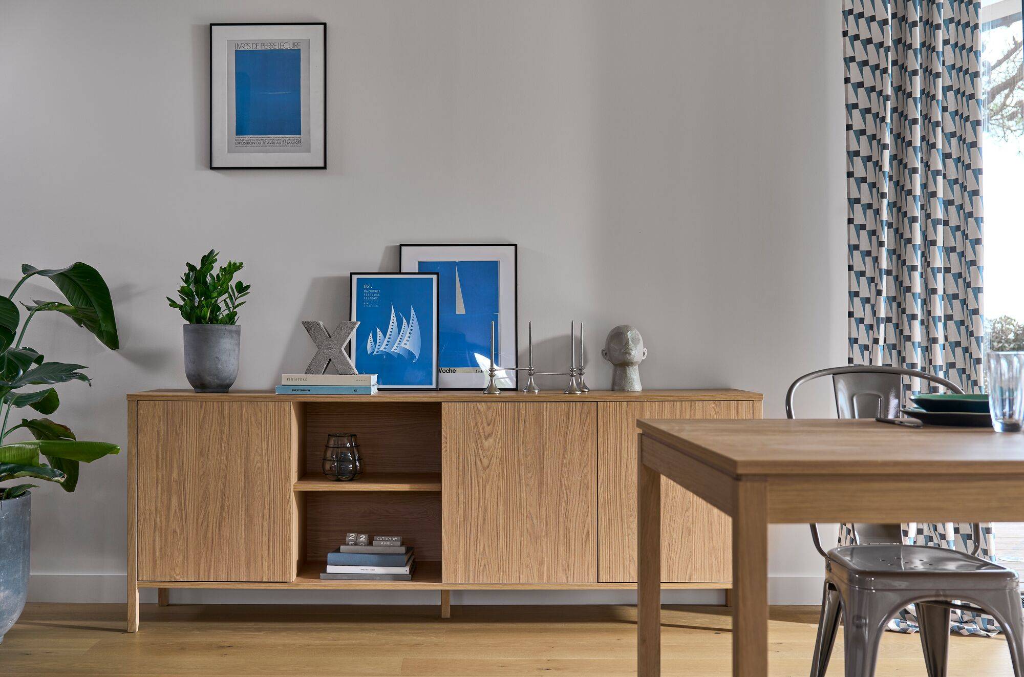 Buffet 3 portes décor bois Simon