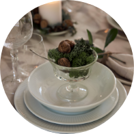 Table De mousse et de laurier