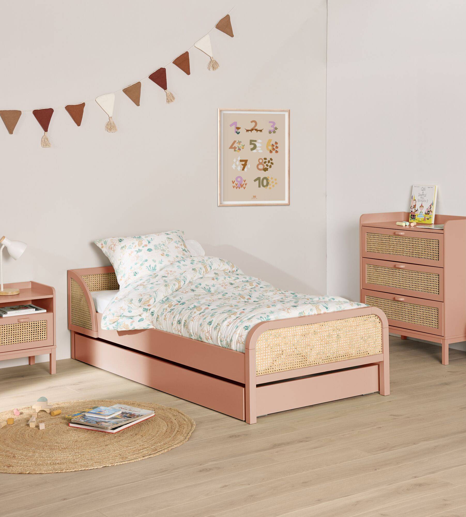 Lit avec tiroir de rangement en option Sam - Image 1