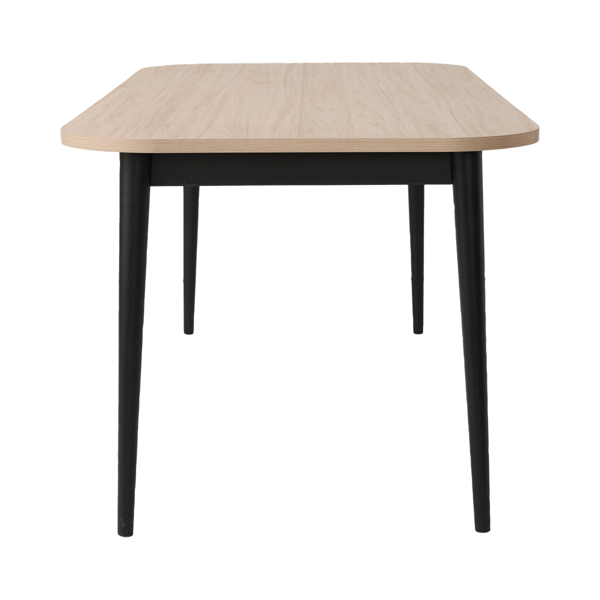 Table à manger extensible décor bois pieds métal 6 à 8 personnes Mila Table à manger extensible décor bois pieds métal 6 à 8 personnes Mila