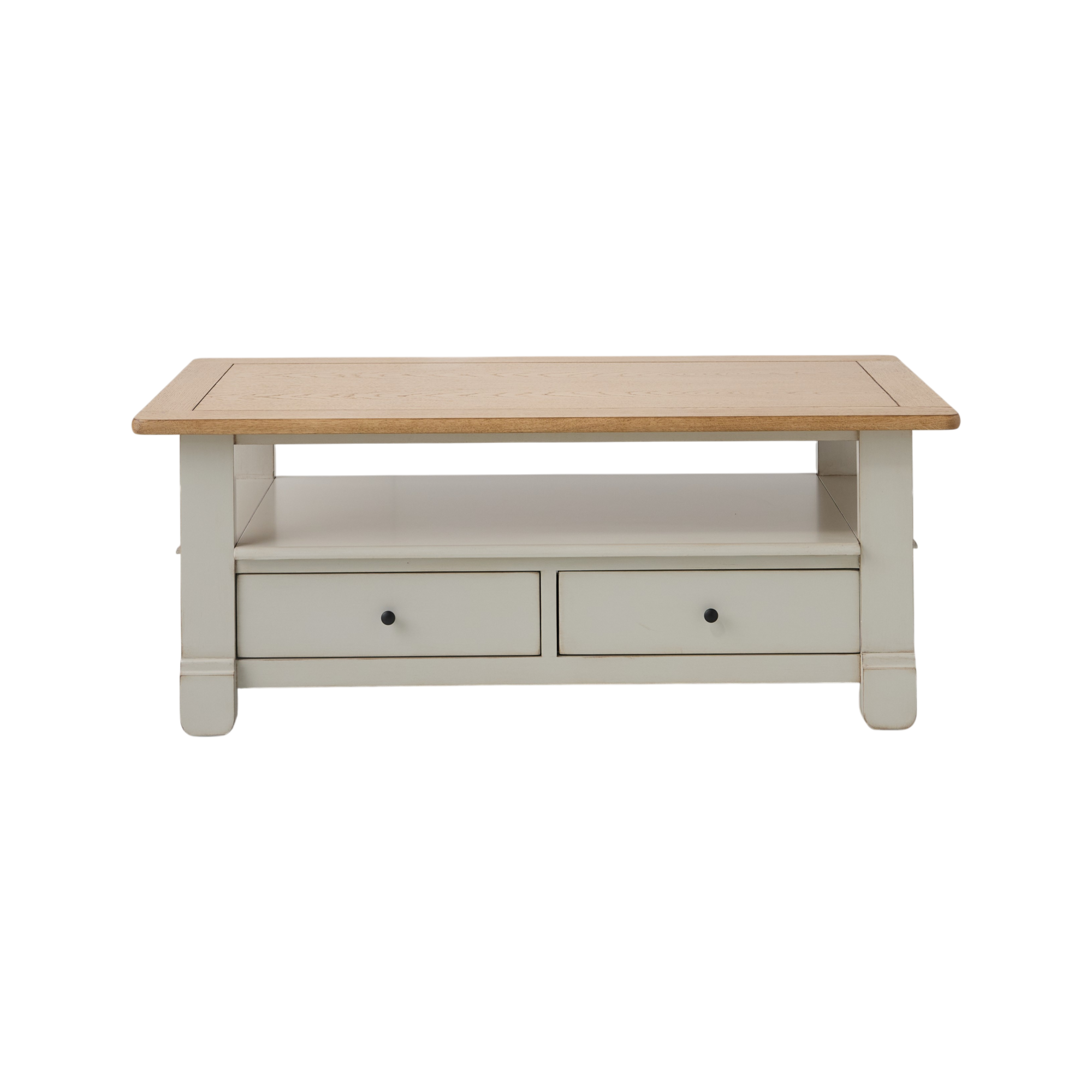 Table basse bois massif 2 tiroirs Embellie CAMIF