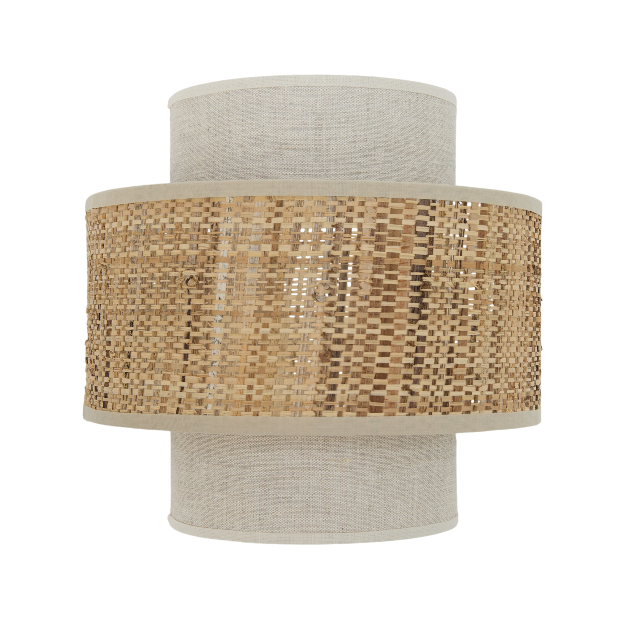 Applique col rond raphia et blanc Renata