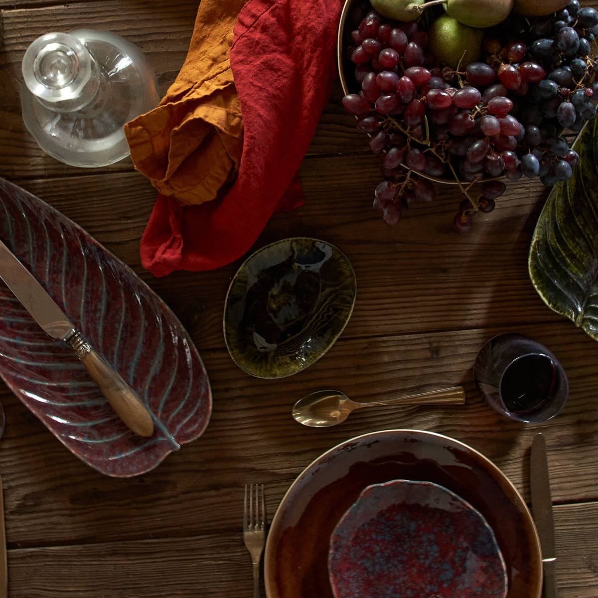 Coupelle grès ovale Riviera Foret Coupelle grès ovale Riviera Foret