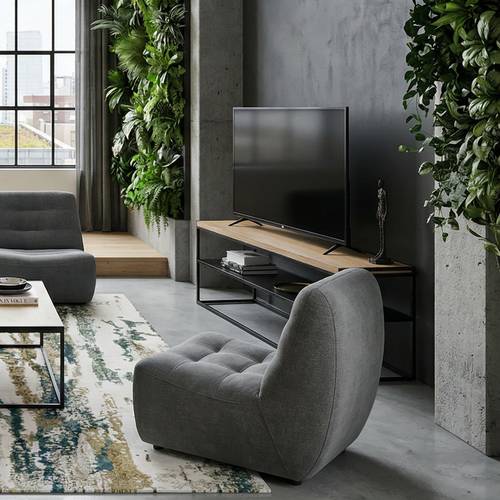 Meuble TV bois et métal Maddie
