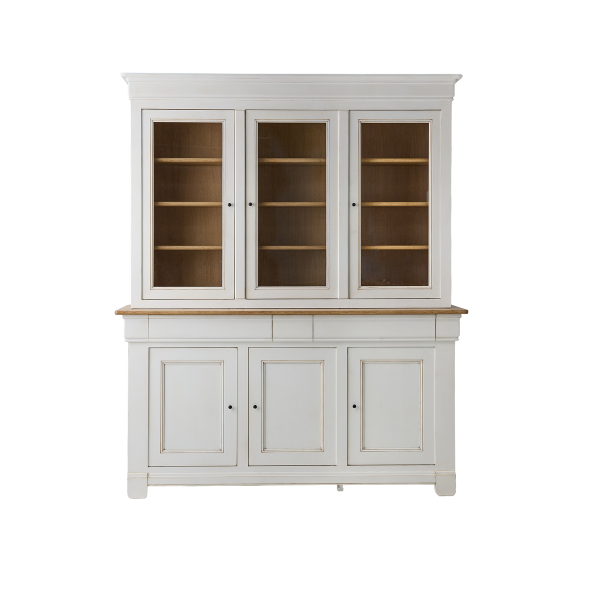 Buffet vaisselier bois massif 6 portes 3 tiroirs Embellie Buffet vaisselier bois massif 6 portes 3 tiroirs Embellie