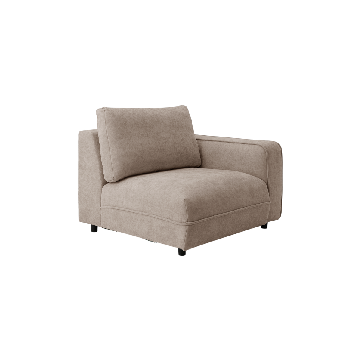 Chauffeuse avec accoudoir pour canapé modulable tissu Solenn Chauffeuse avec accoudoir pour canapé modulable tissu Solenn