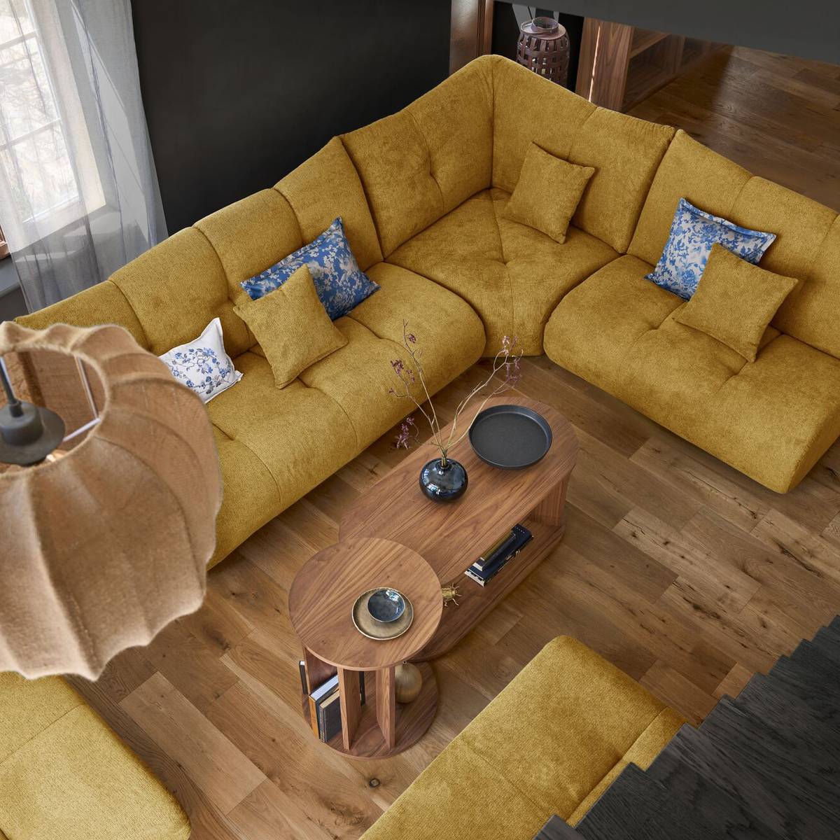 Canapé d'angle modulable tissu Benny Canapé d'angle modulable tissu Benny