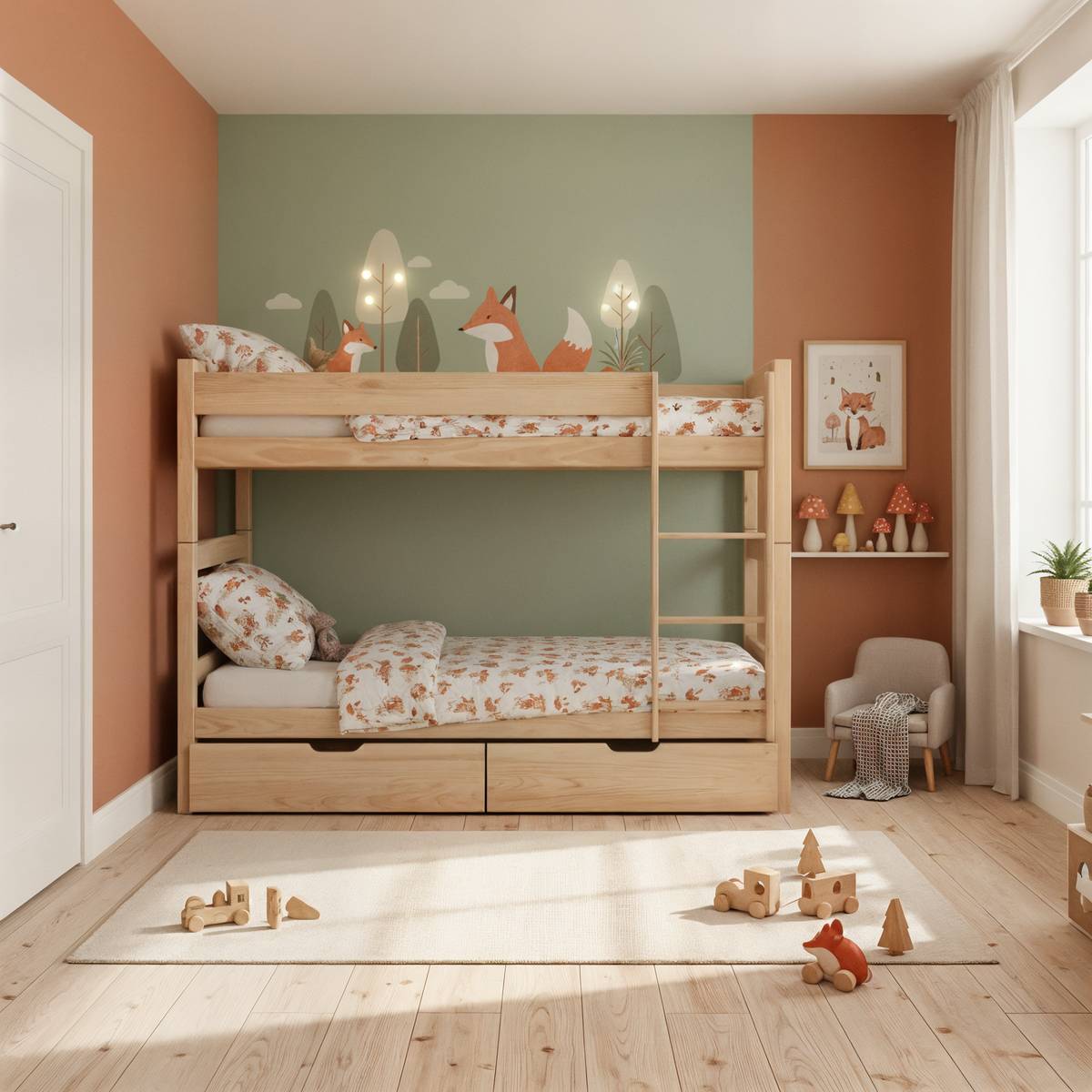 Lits superposés séparables + lot de 2 tiroirs Lits superposés séparables + lot de 2 tiroirs