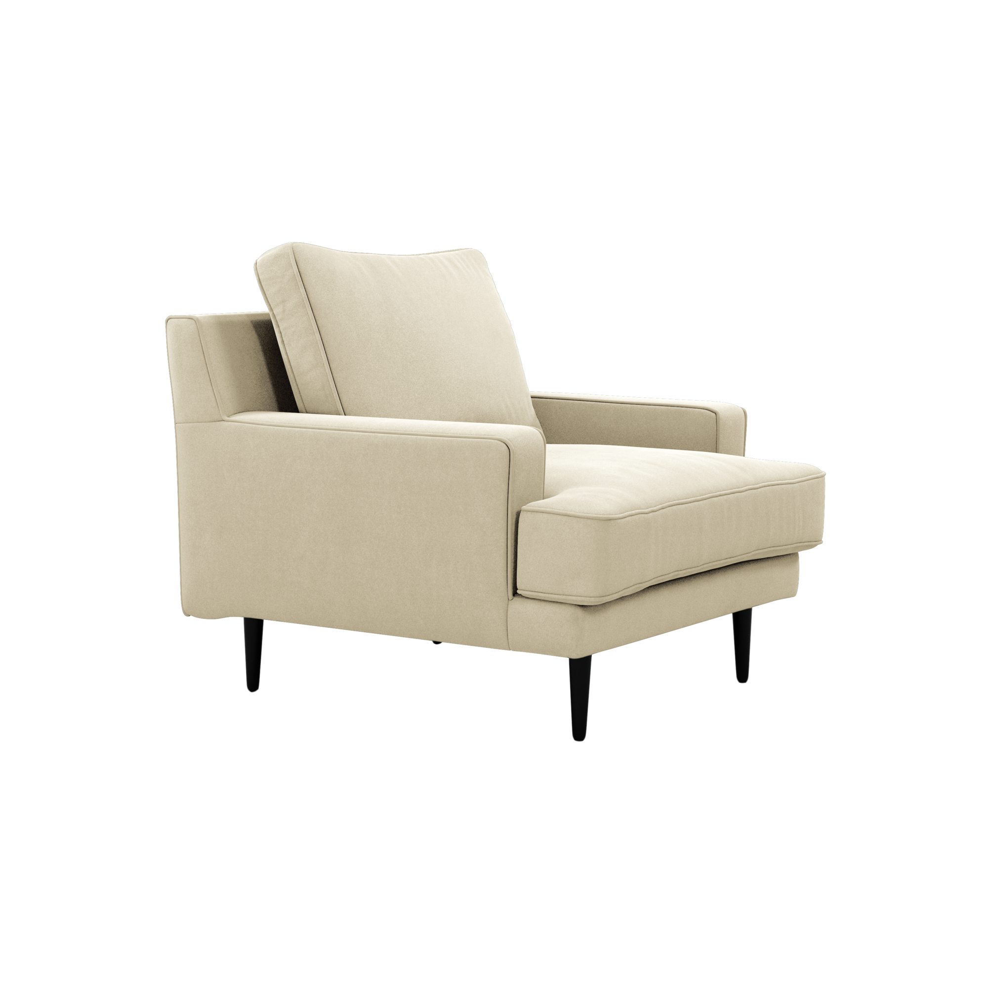 Fauteuil tissu velours Oscar