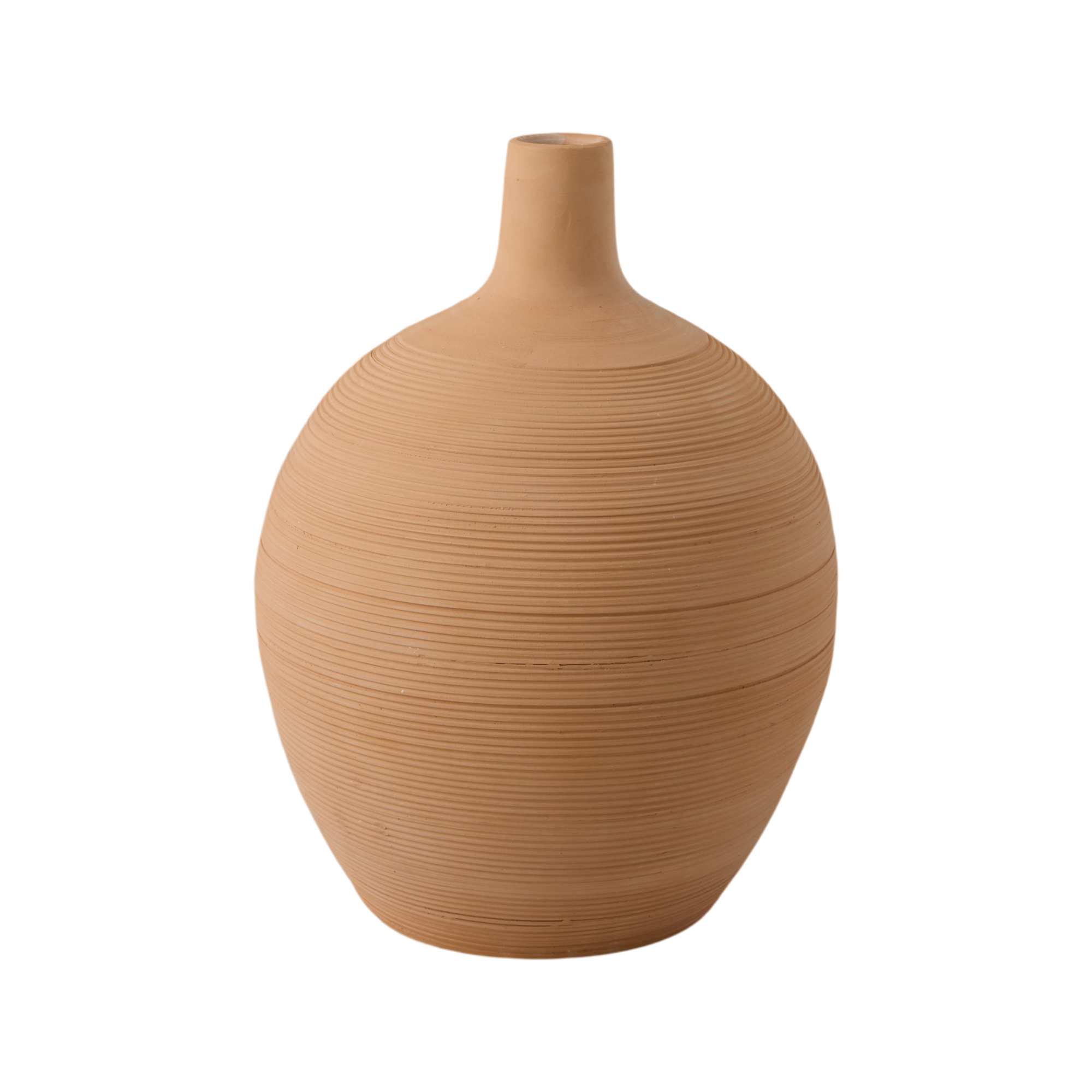 Vase rond long fût en céramique H46 cm Mahé