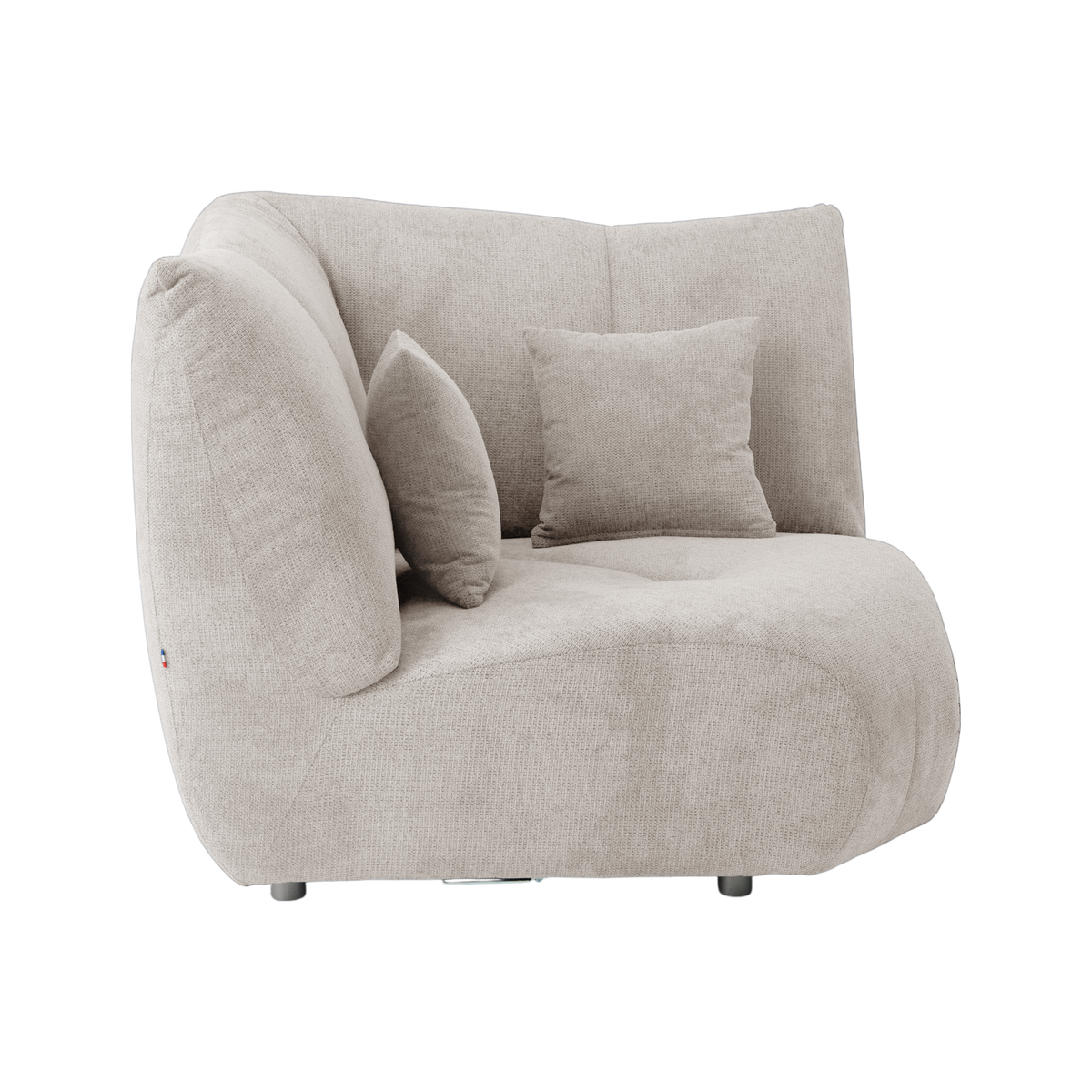 Canapé d'angle modulable tissu avec pouf Benny Canapé d'angle modulable tissu avec pouf Benny