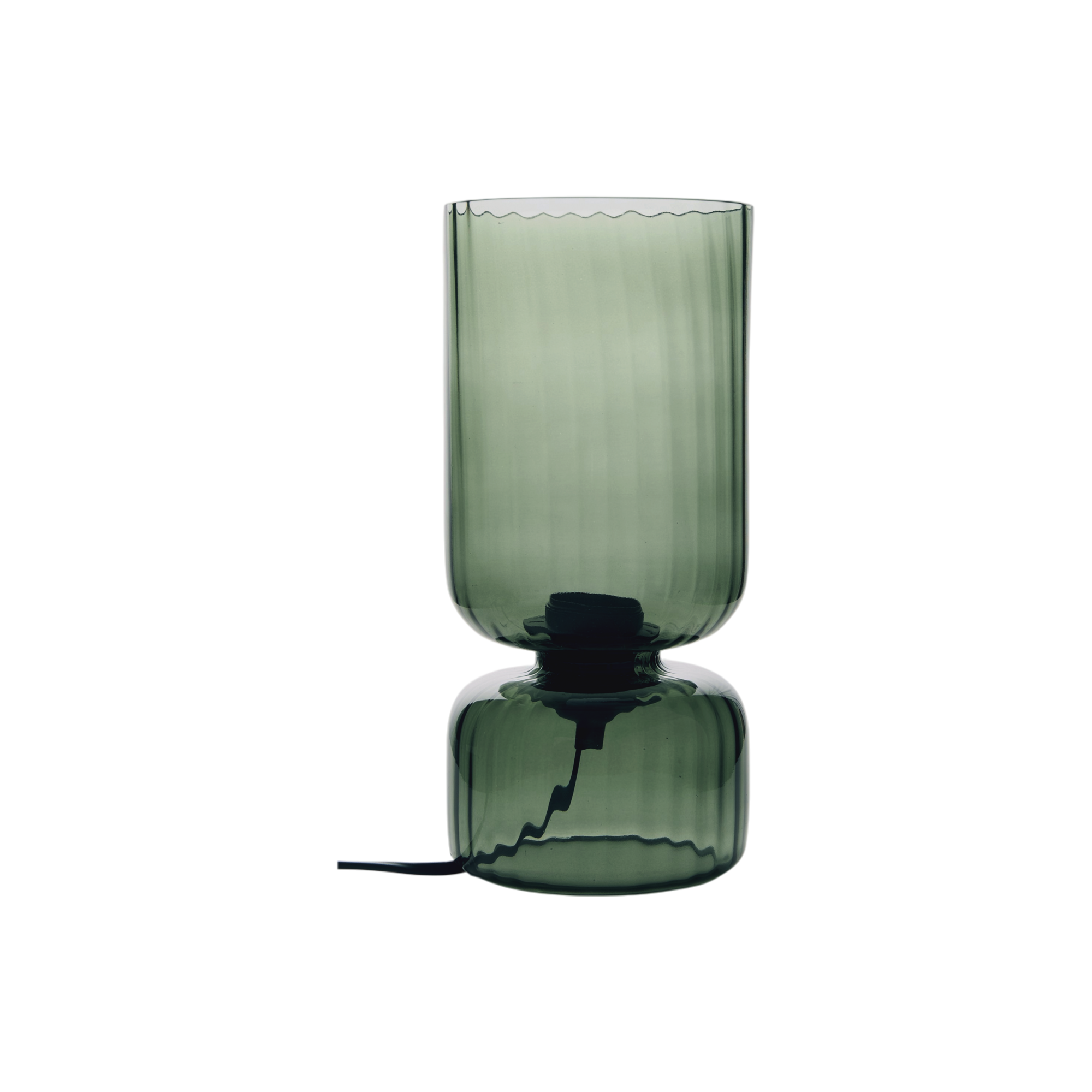 Lampe à poser en verre vert fumé Céleste