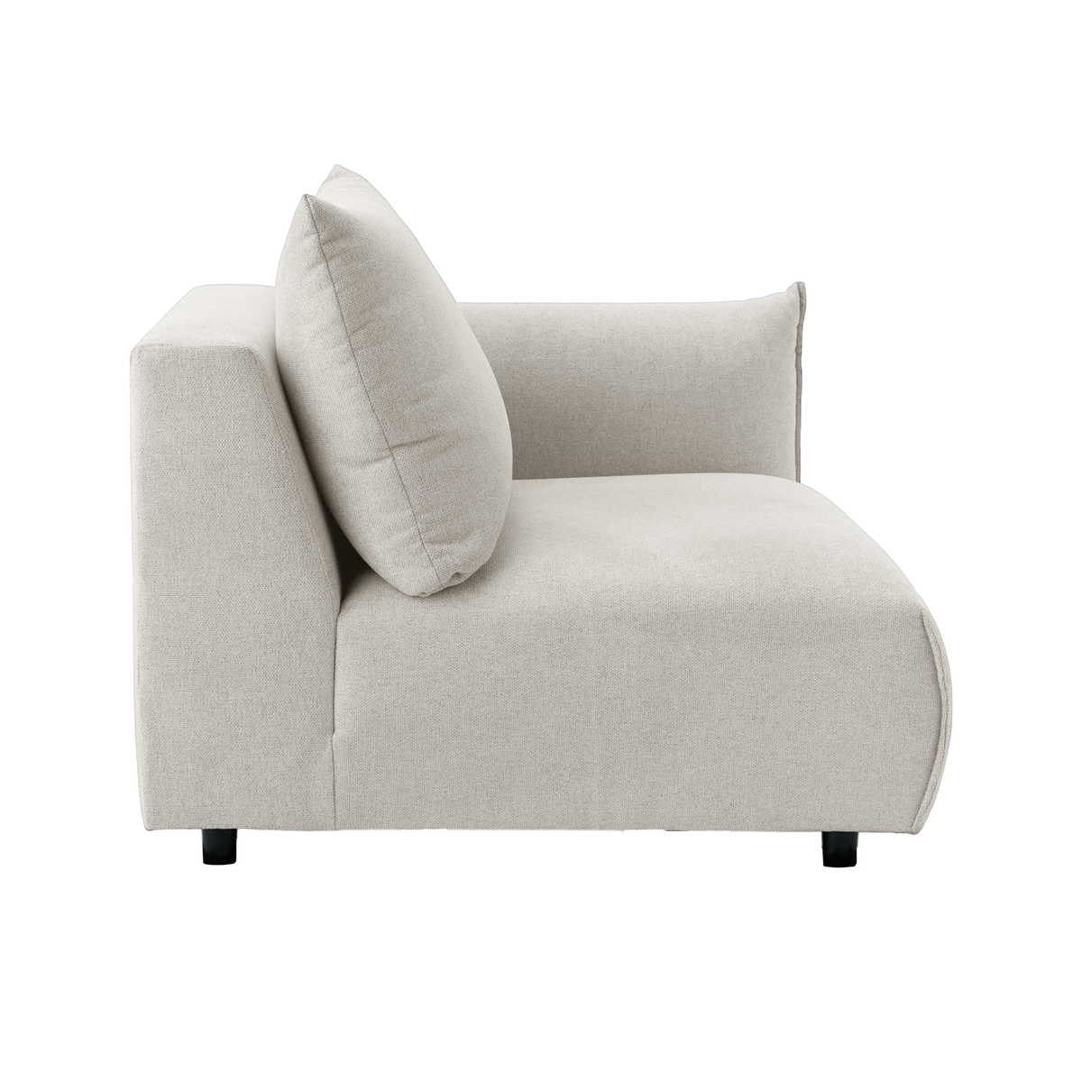 Chauffeuse avec accoudoir pour canapé modulable tissu Solal Chauffeuse avec accoudoir pour canapé modulable tissu Solal