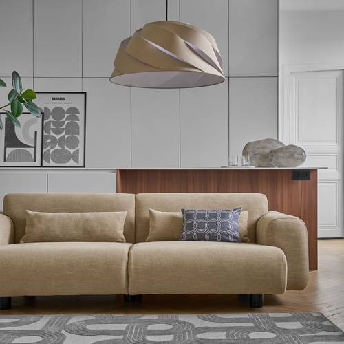 Suspension tissu torsadée beige Samantha