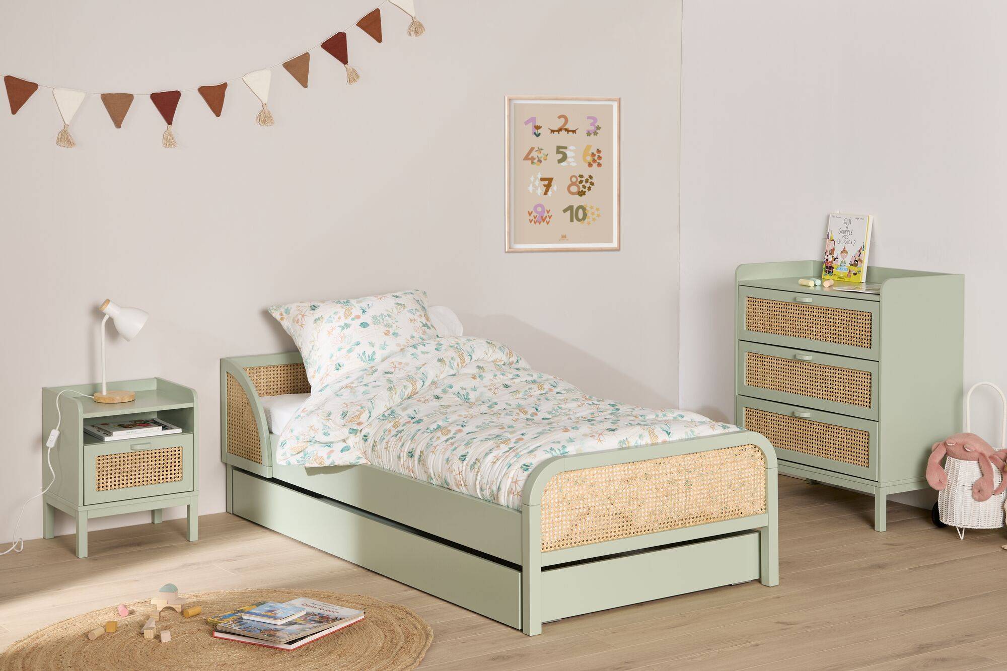 Parure de lit enfant gaze de coton Chansons d'eaux douces