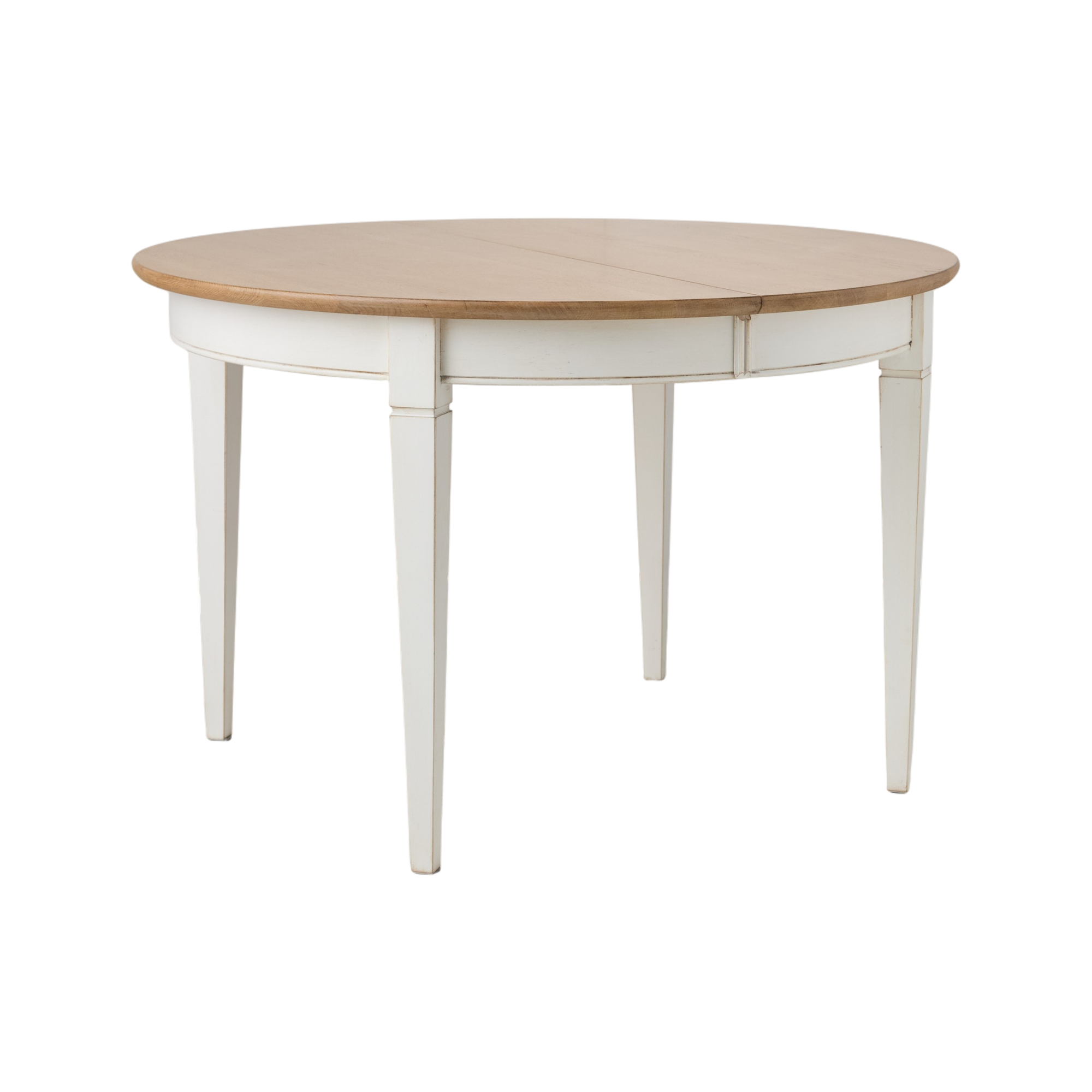 Table à manger ronde extensible bois  massif 4 à 8 personnes Embellie CAMIF