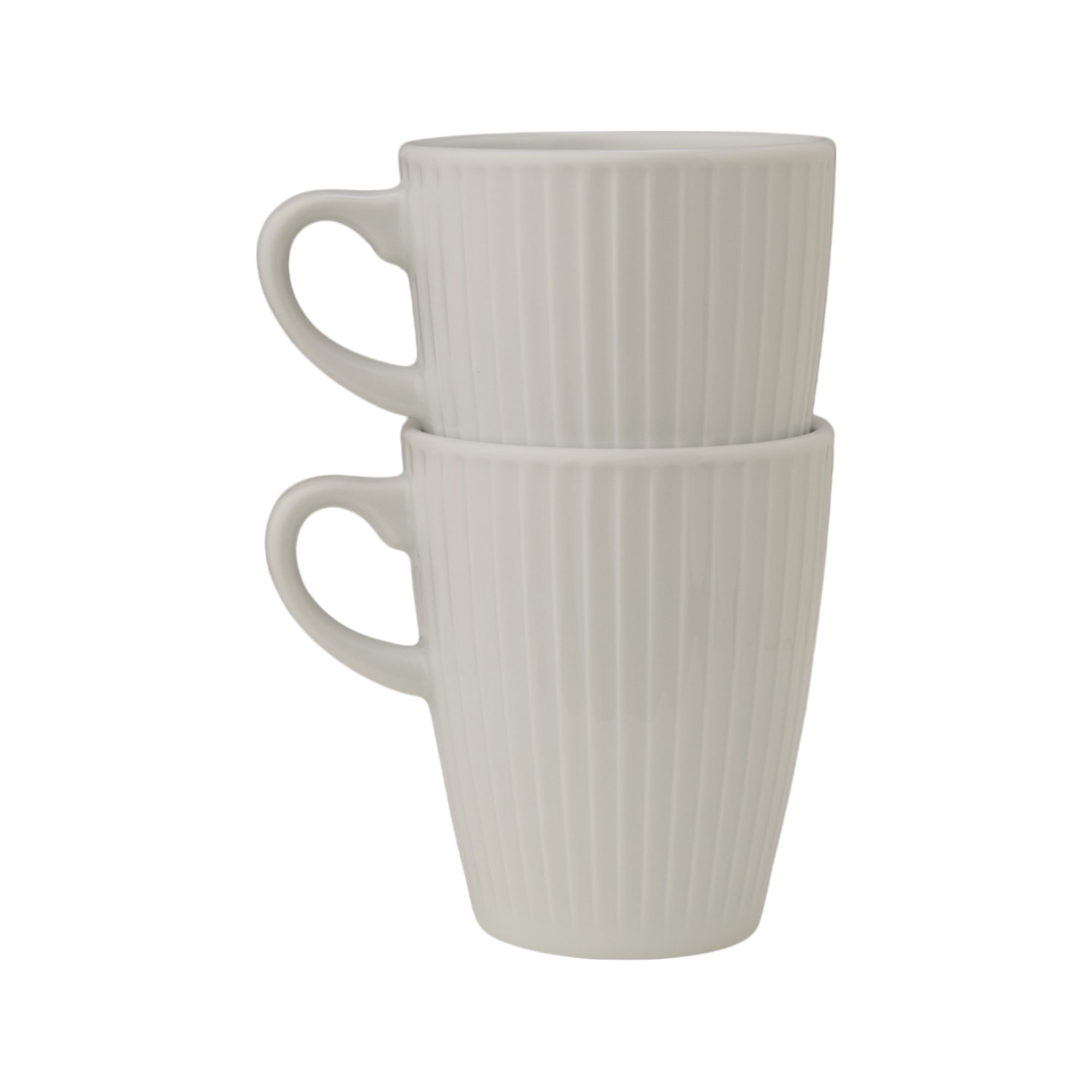 Lot de 2 Mugs en porcelaine Plissé