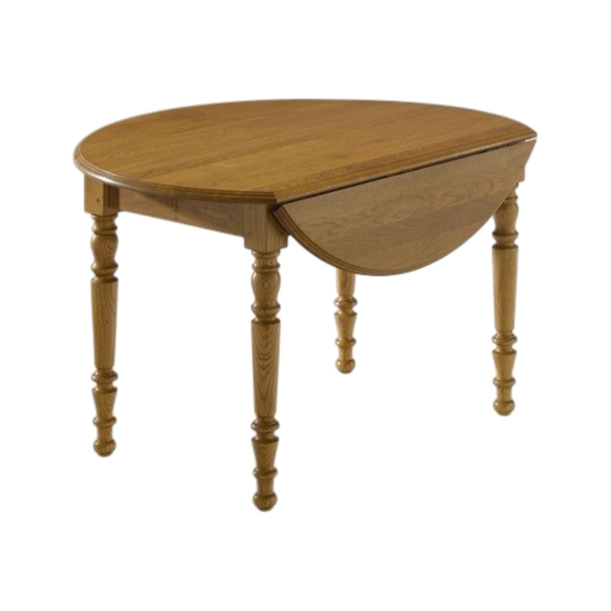 Table ronde à volets Ø 115 Léonnie, chêne