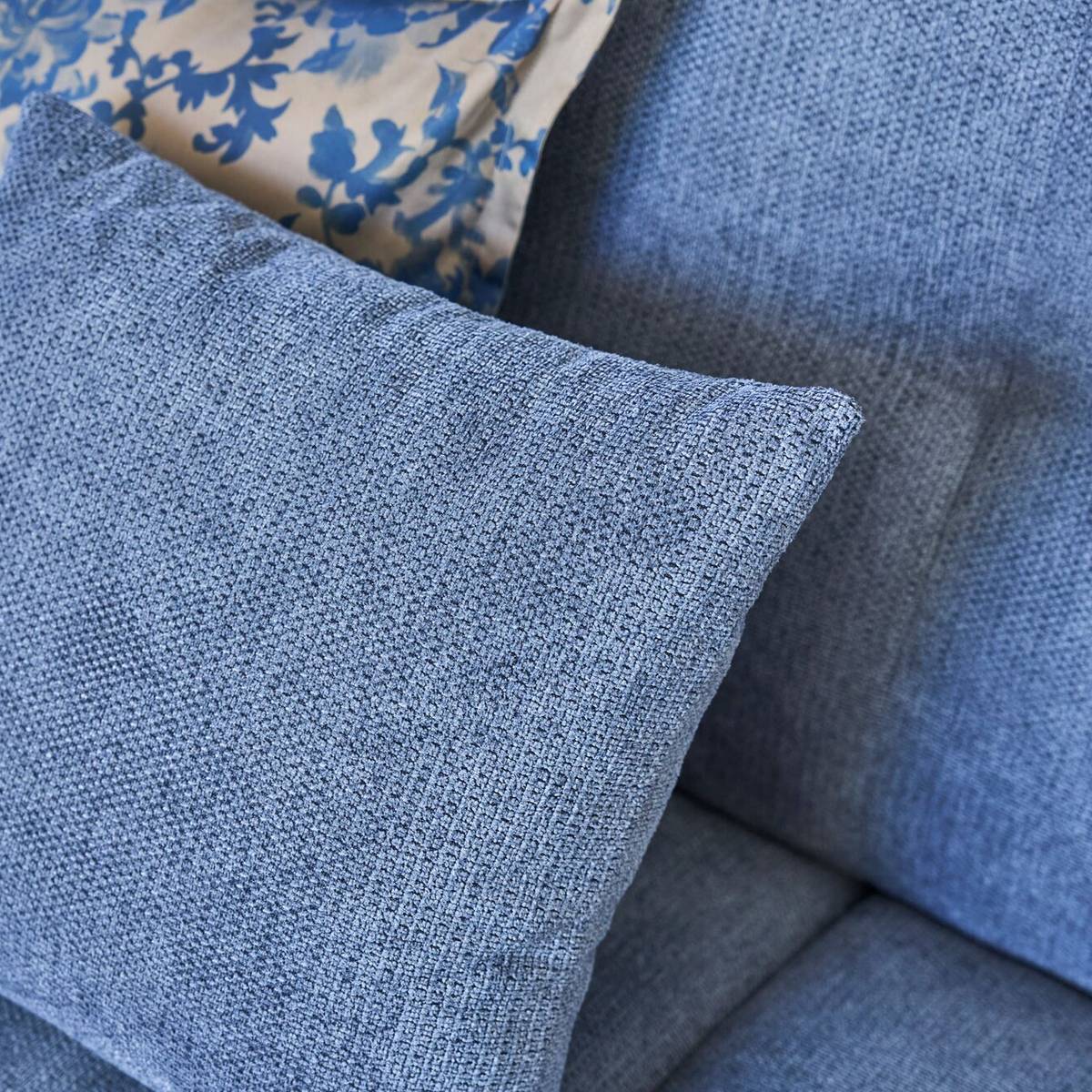 Canapé d'angle modulable tissu avec pouf Benny Canapé d'angle modulable tissu avec pouf Benny