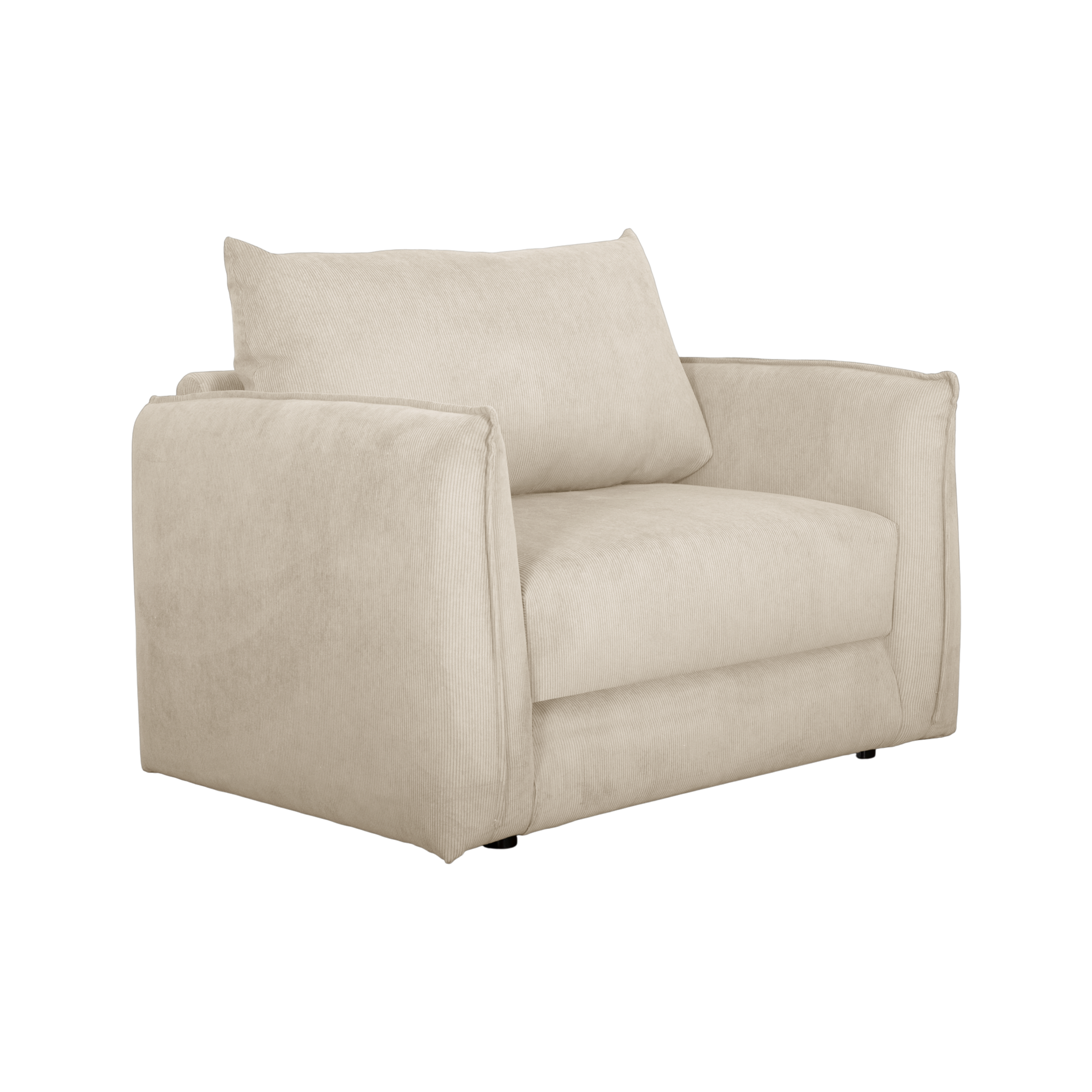 Fauteuil déplimousse velours côtelé Onyx