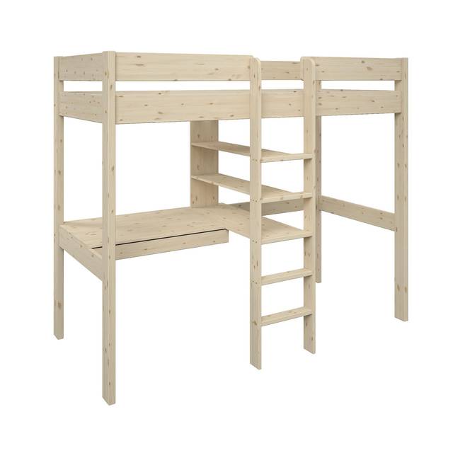 Lit mezzanine + fauteuil extensible Tim - Naturel | Camif