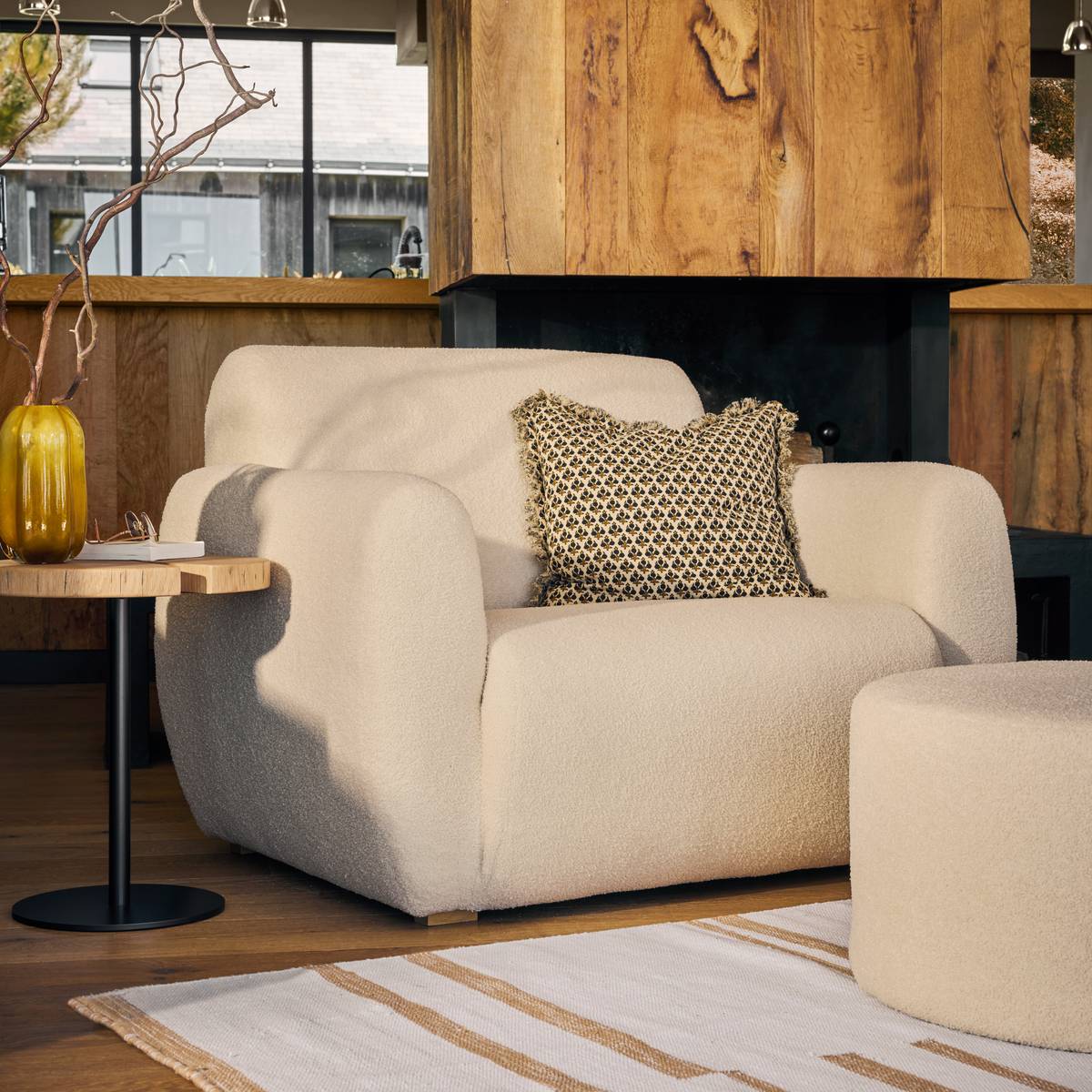 Pouf bouclette carré Ome Pouf bouclette carré Ome