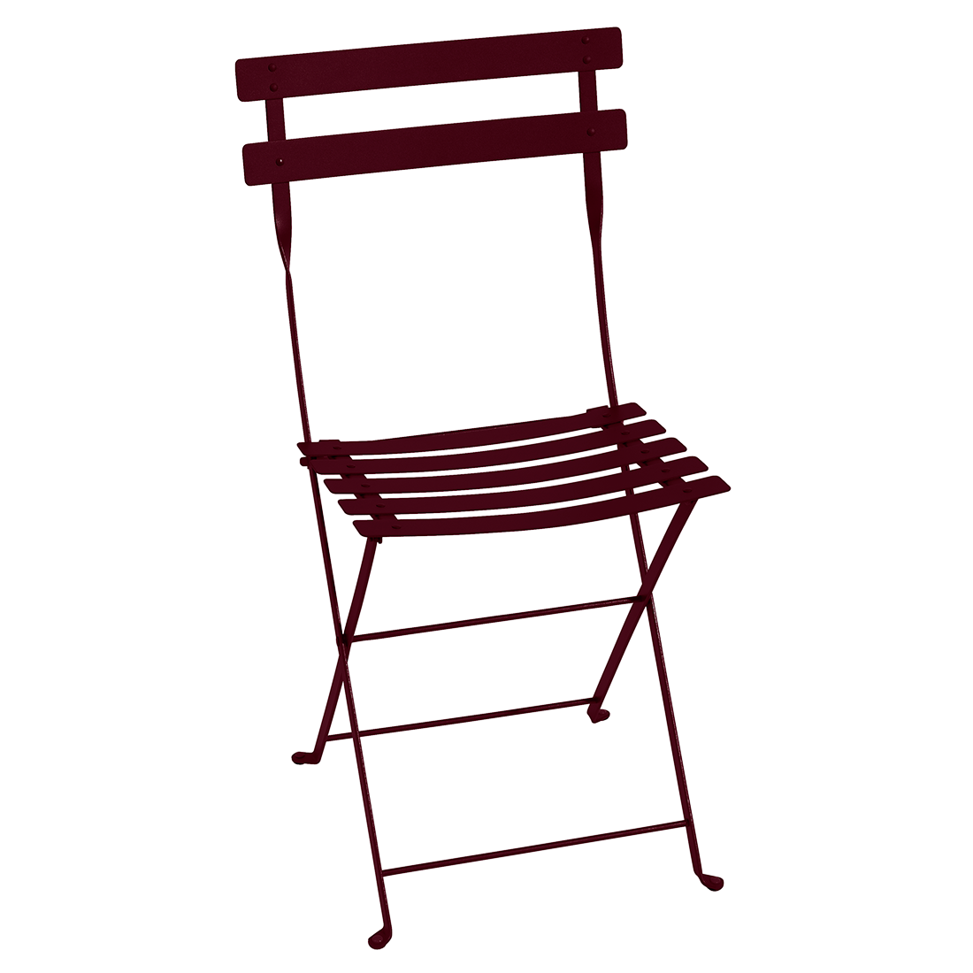 Lot de 2 Chaises Pliantes Bistro Métal en Acier