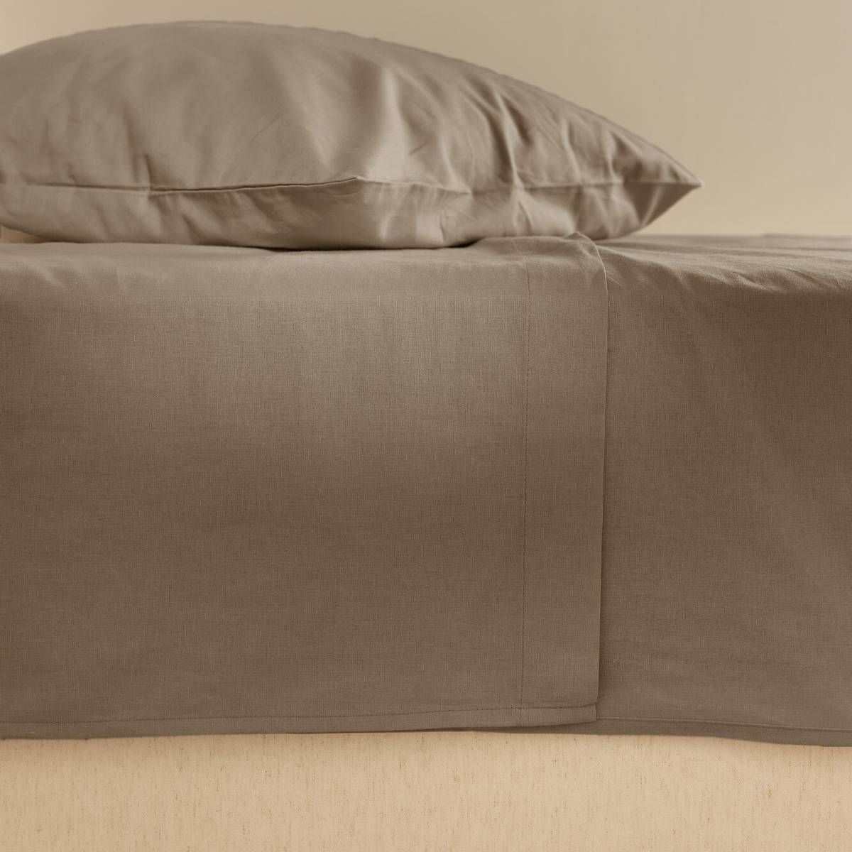 Drap plat coton lin Valentine Drap plat coton lin Valentine