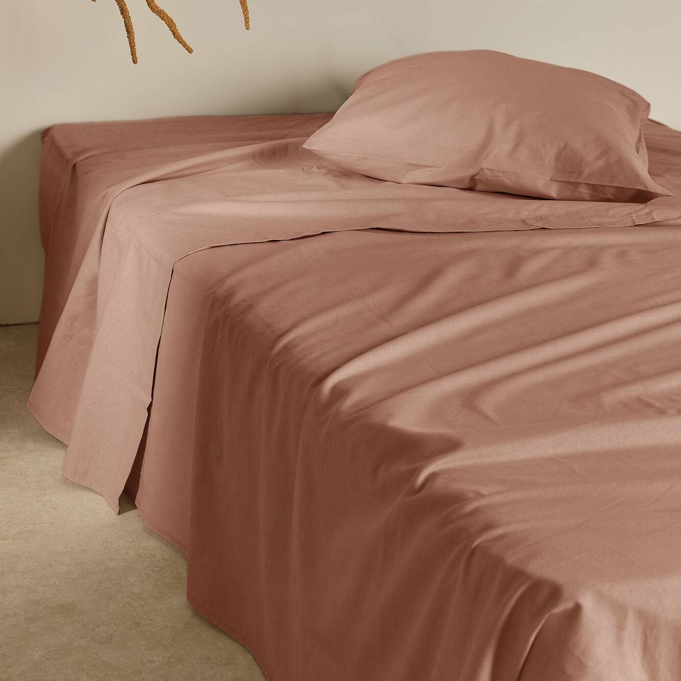 Drap plat coton lin Valentine Drap plat coton lin Valentine