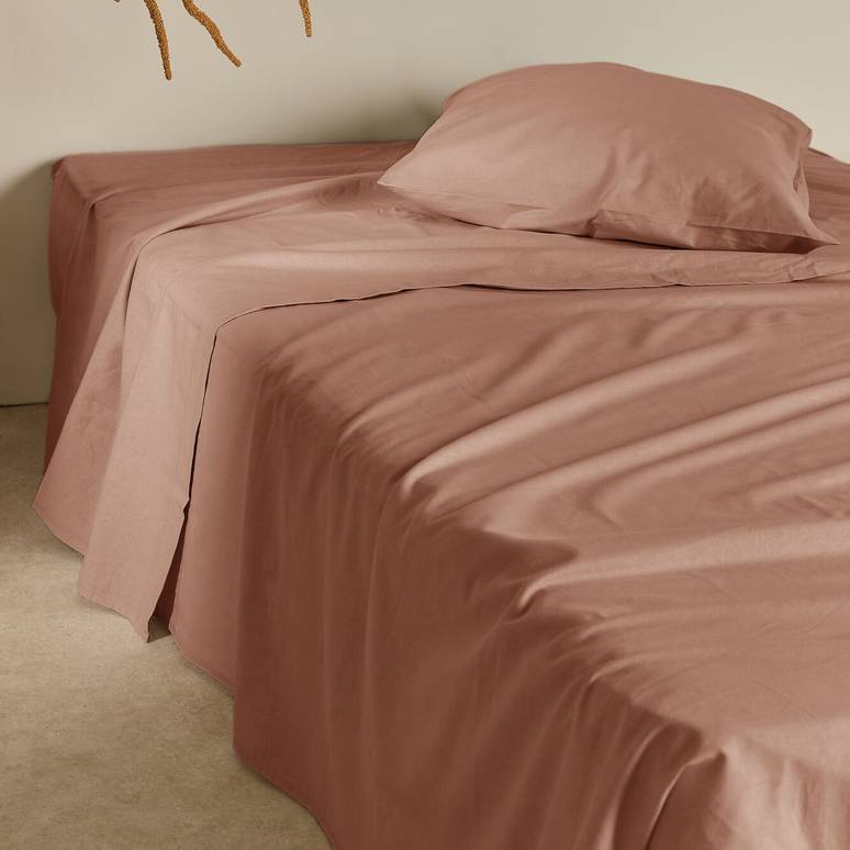 Drap plat coton lin Valentine Drap plat coton lin Valentine