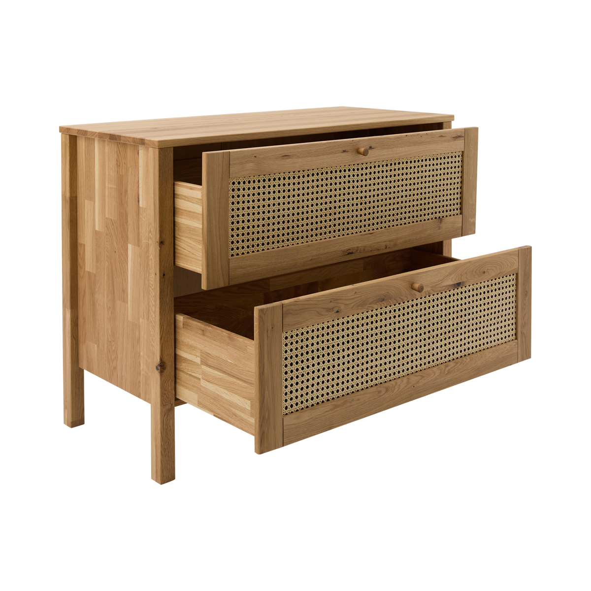 Commode chêne massif 2 tiroirs Capucine Commode chêne massif 2 tiroirs Capucine