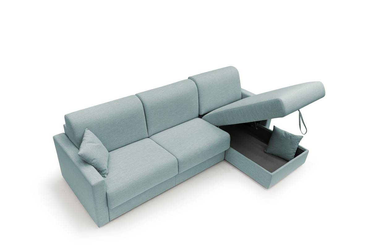 Canapé d'angle convertible et réversible tissu recyclé déhoussable Aubin Canapé d'angle convertible et réversible tissu recyclé déhoussable Aubin