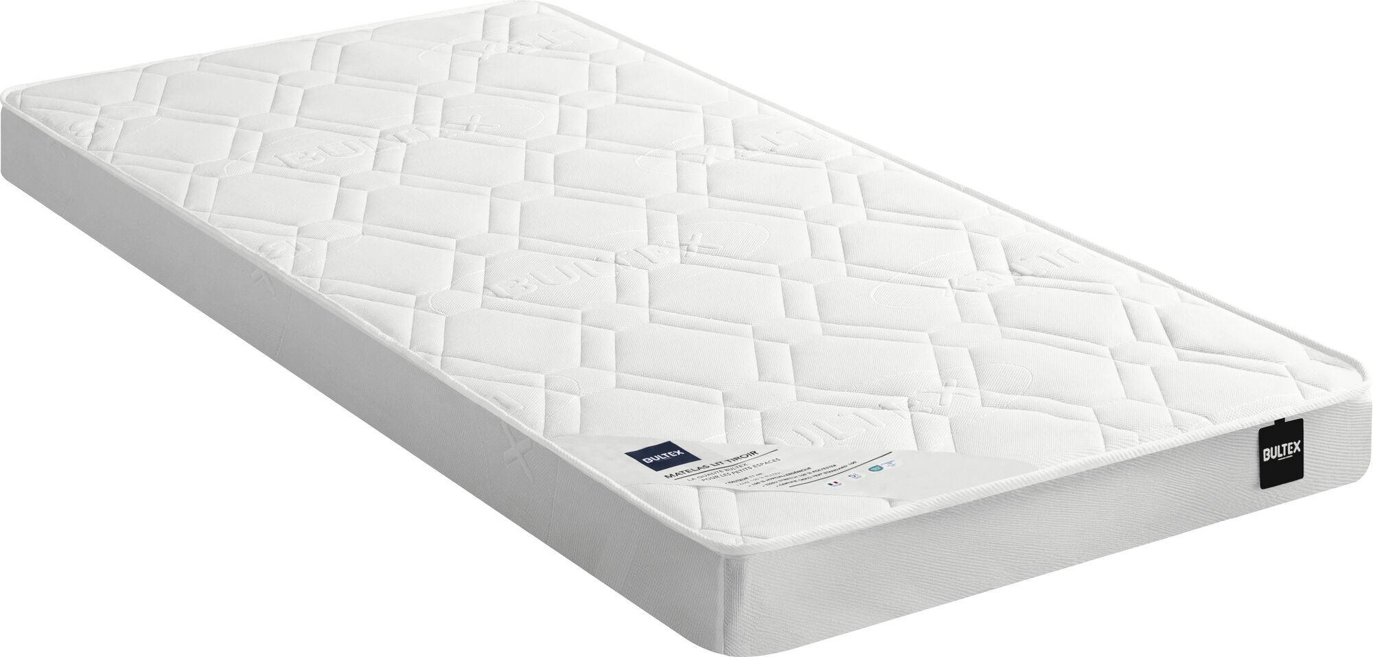 Peu épais, ce matelas Bultex est conçu spécifiquement pour les lits gigognes et tiroir-lits. La qualité Bultex pour les petits espaces !