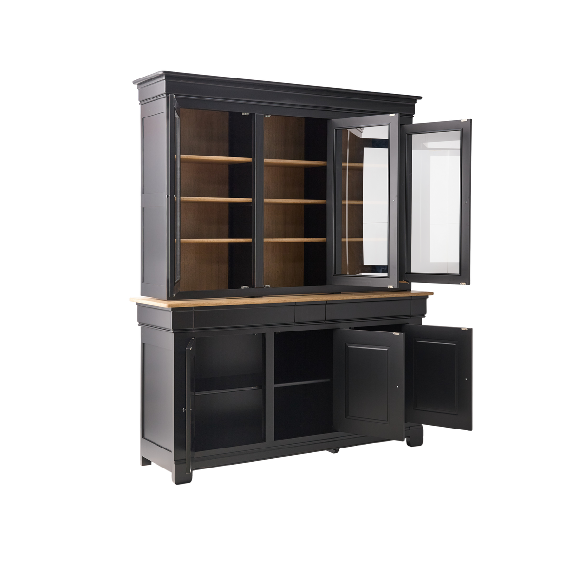 Buffet vaisselier bois massif 6 portes 3 tiroirs Embellie Buffet vaisselier bois massif 6 portes 3 tiroirs Embellie
