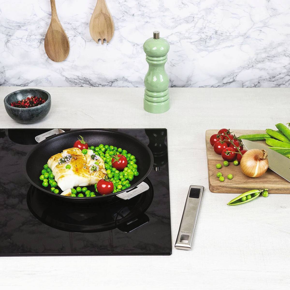 Poêle inox anti-adhésif Exceliss Strate Amovible Poêle inox anti-adhésif Exceliss Strate Amovible