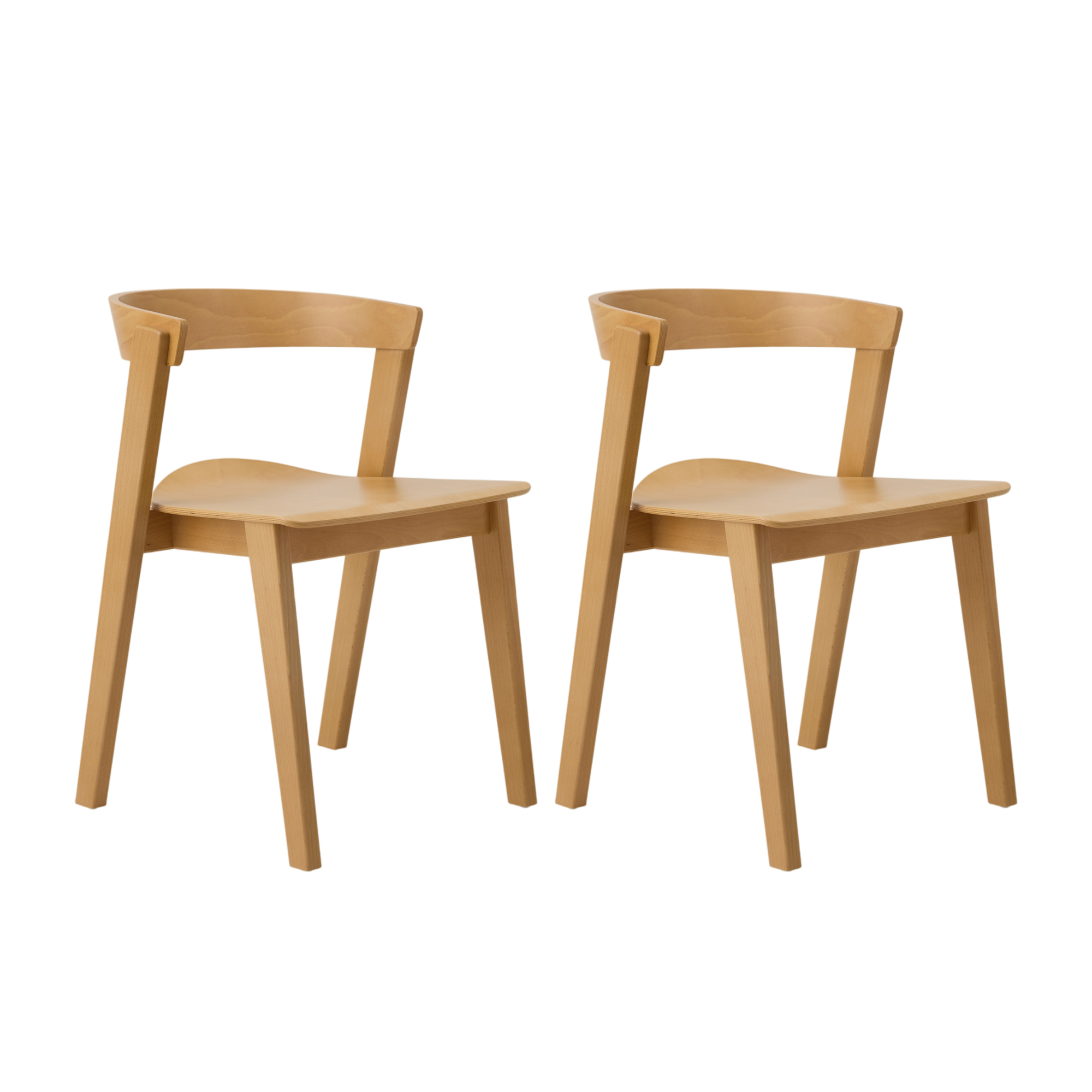 Lot de 2 chaises bois massif Teva