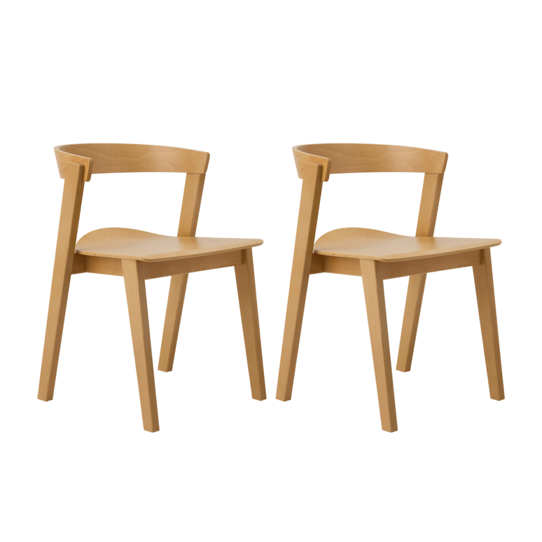 Lot de 2 chaises bois massif Teva Lot de 2 chaises bois massif Teva