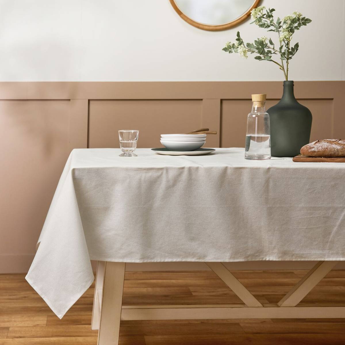 Nappe enduite coton lin Laurie Nappe enduite coton lin Laurie