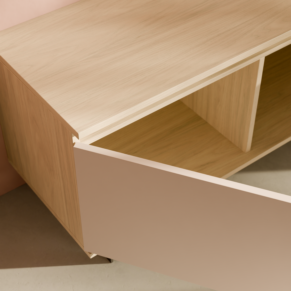 Meuble TV 3 portes décor bois Gustavo Meuble TV 3 portes décor bois Gustavo