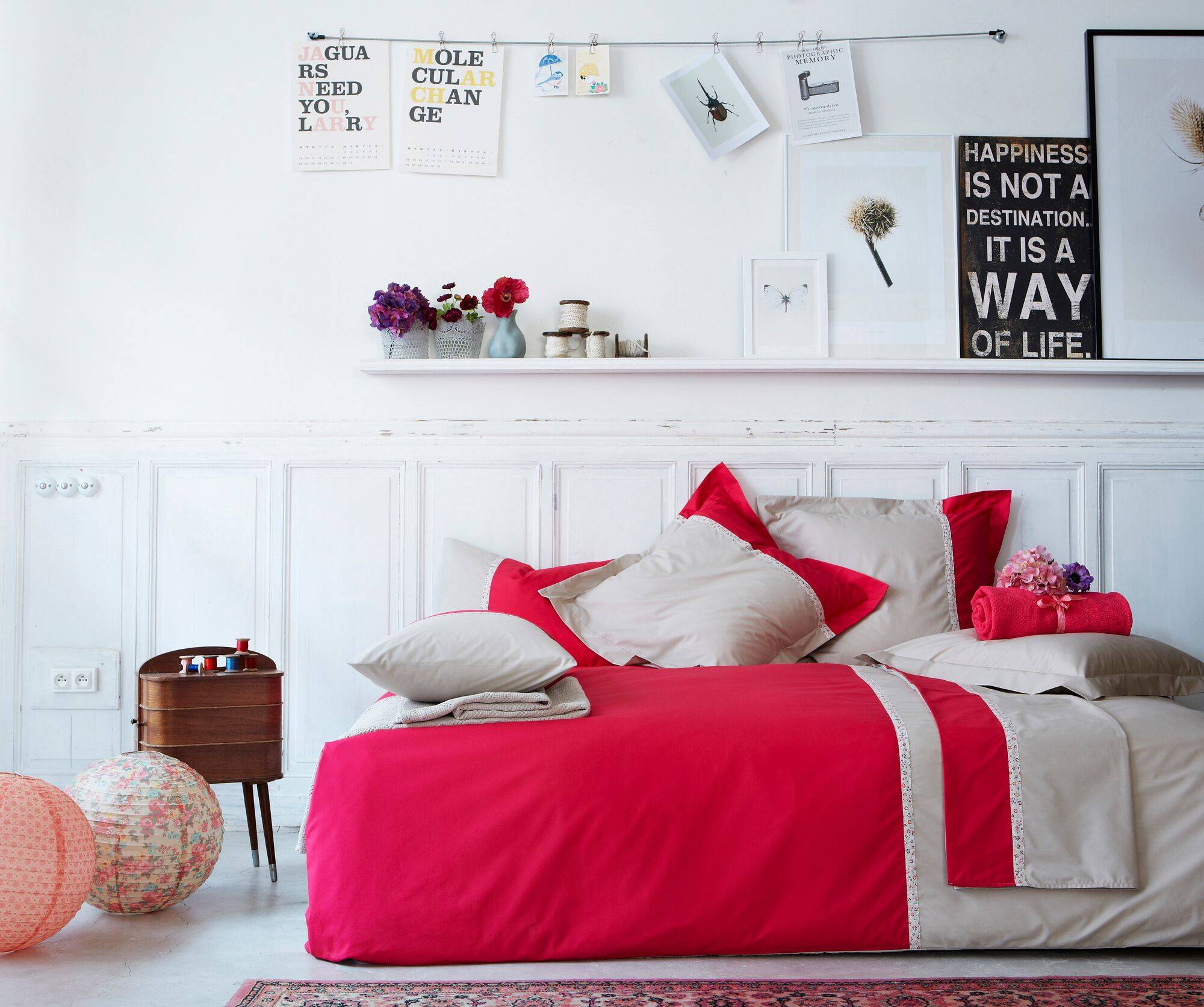 Taie percale Toi et Moi Laurette ESSIX  HOME