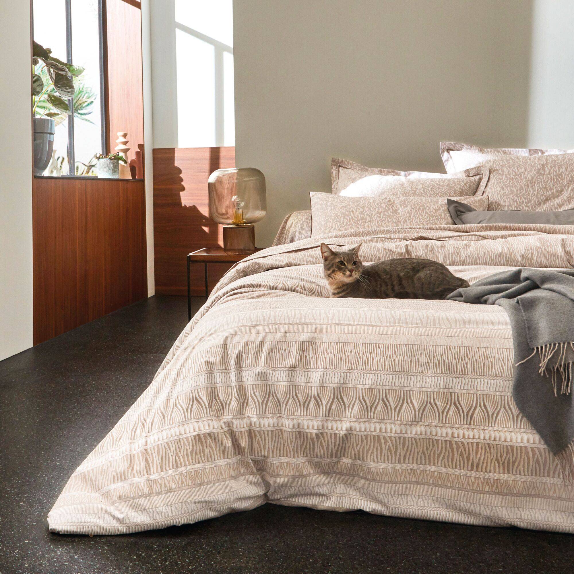 Drap housse Kheops BLANC DES VOSGES , sable