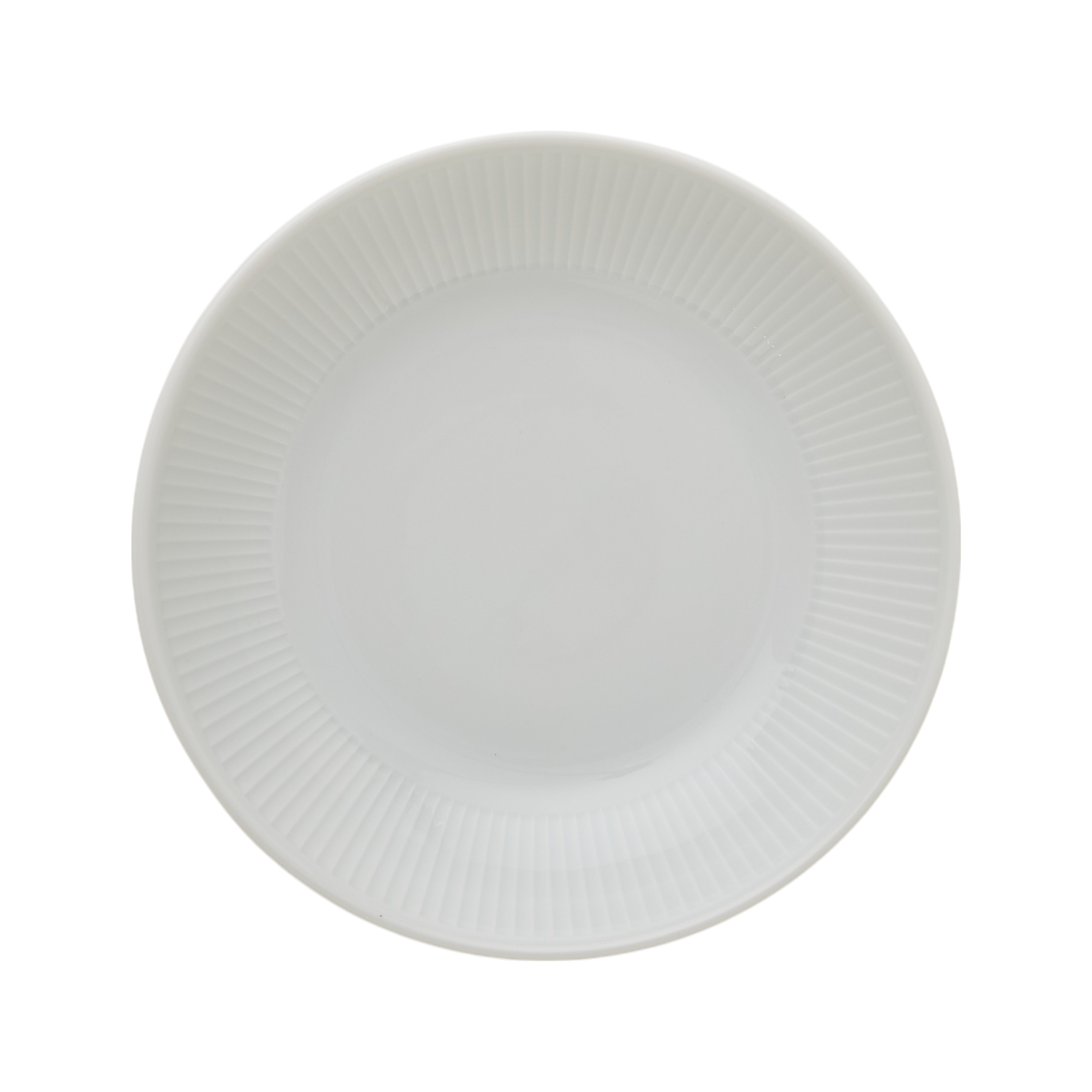 Lot de 6 Assiettes creuses en porcelaine Plissé