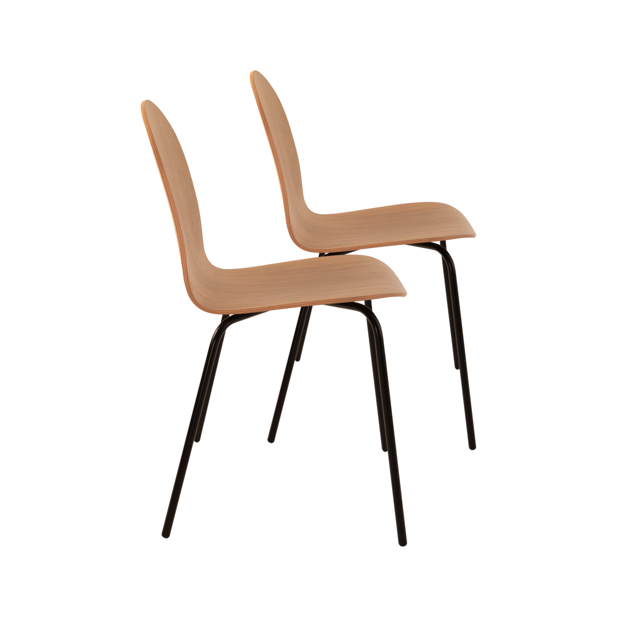 Lot de 2 chaises chêne Riaz Lot de 2 chaises chêne Riaz