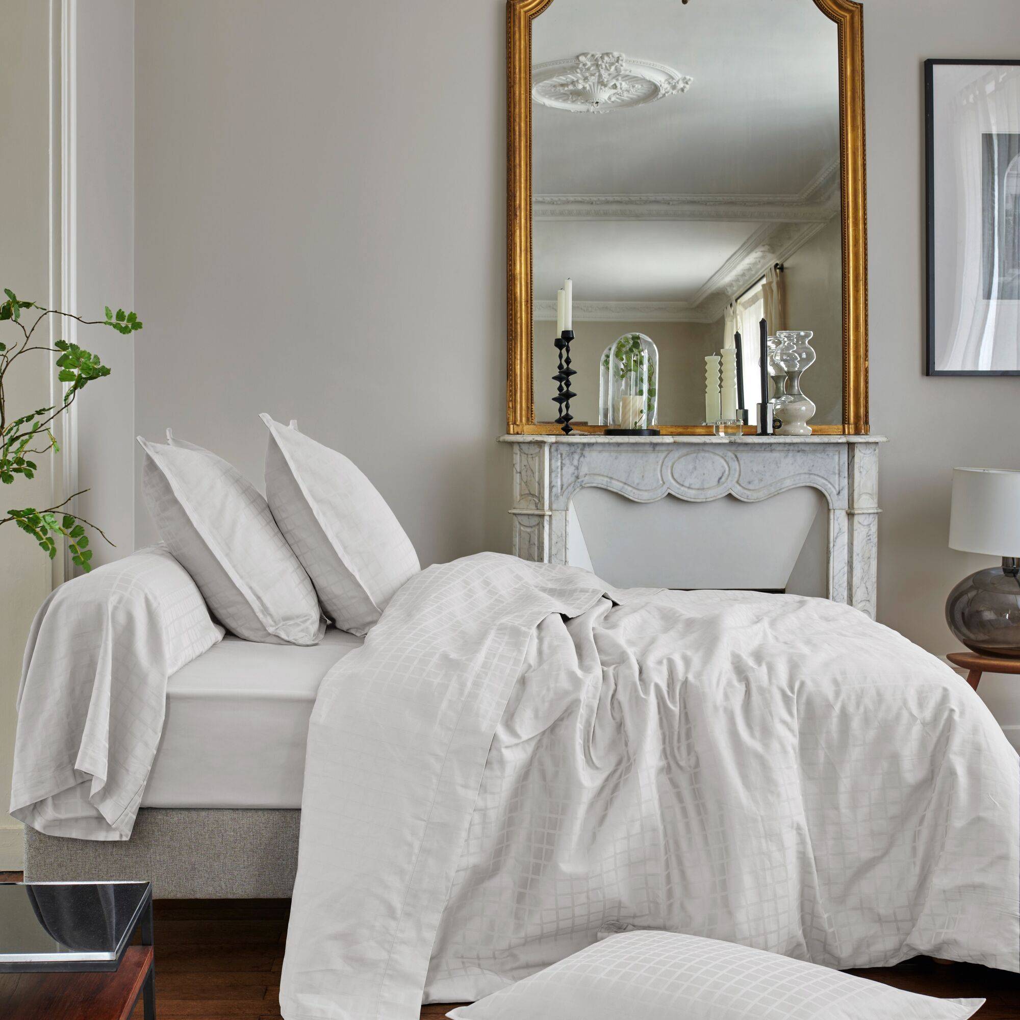 Taie satin Palace BLANC DES VOSGES