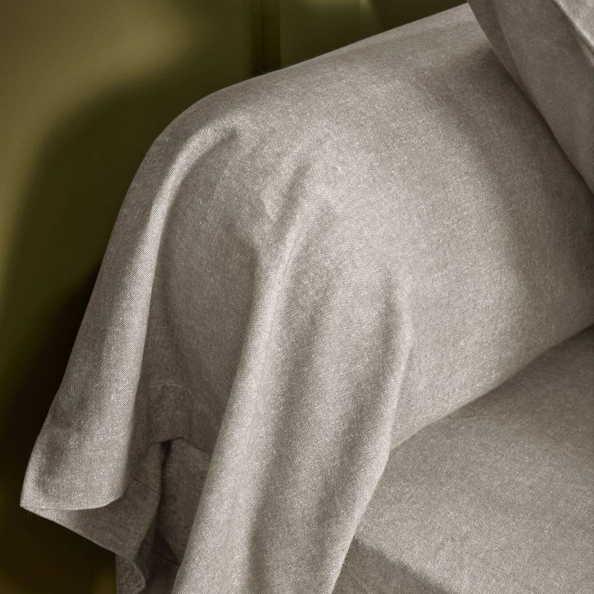 Taie de traversin coton flanelle Livia Taie de traversin coton flanelle Livia