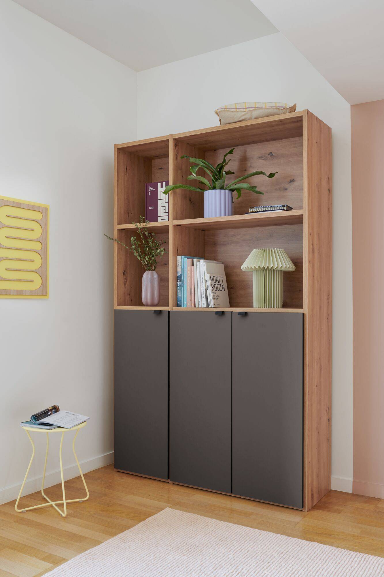 Bibliothèque 3 portes L129 cm Marlone