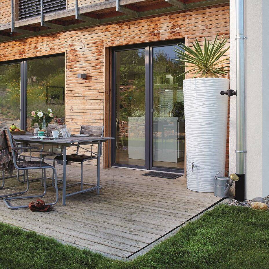 Récupérateur d'eau avec bac à fleurs 350L, Natura - Image 1