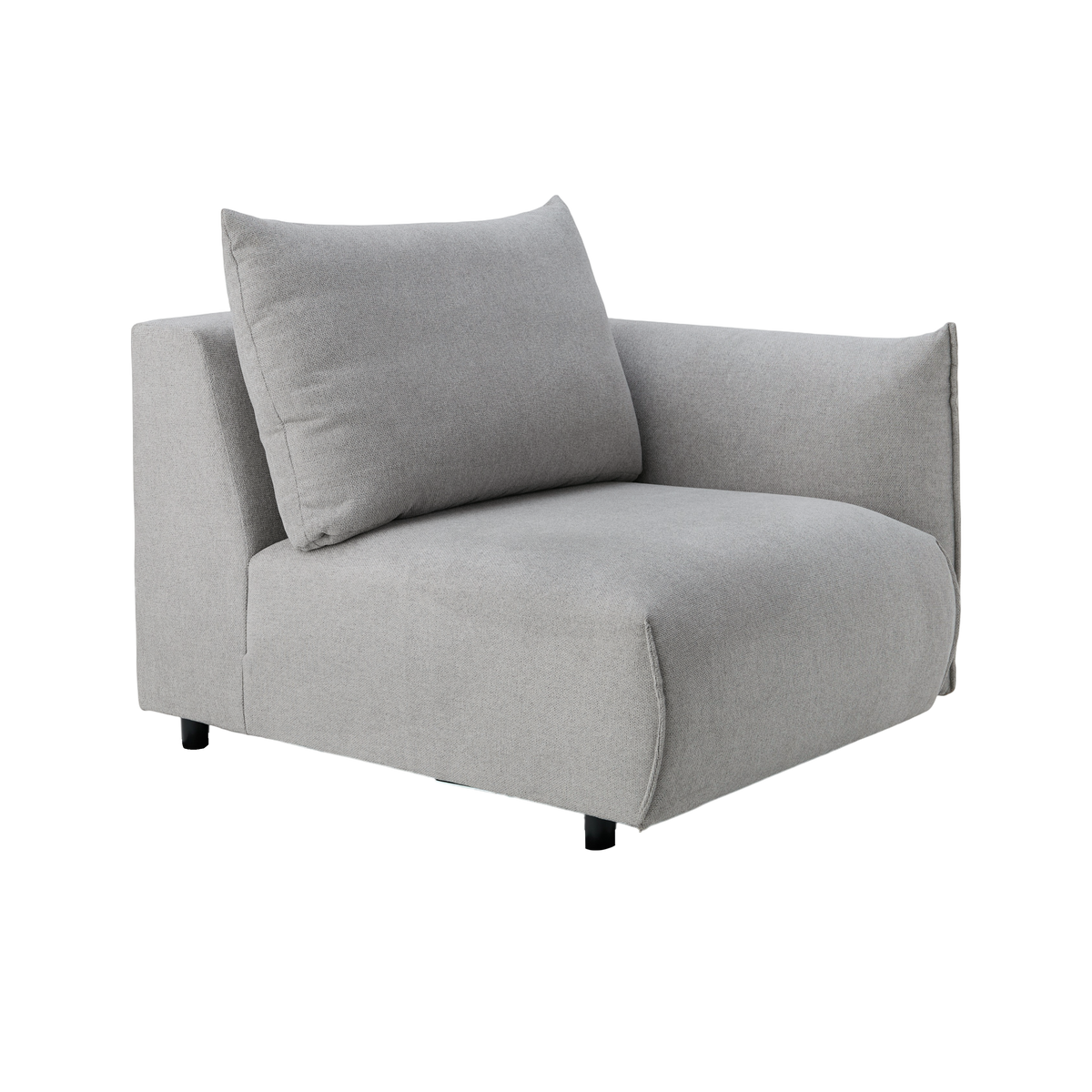 Chauffeuse avec accoudoir pour canapé modulable tissu Solal Chauffeuse avec accoudoir pour canapé modulable tissu Solal