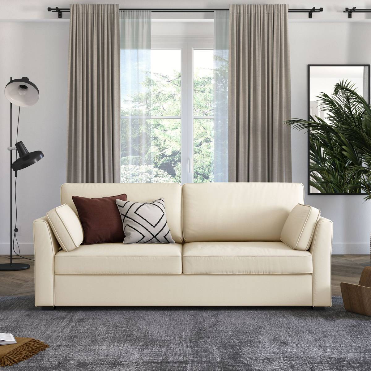 Canapé tissu coton déhoussable Marbella Canapé tissu coton déhoussable Marbella