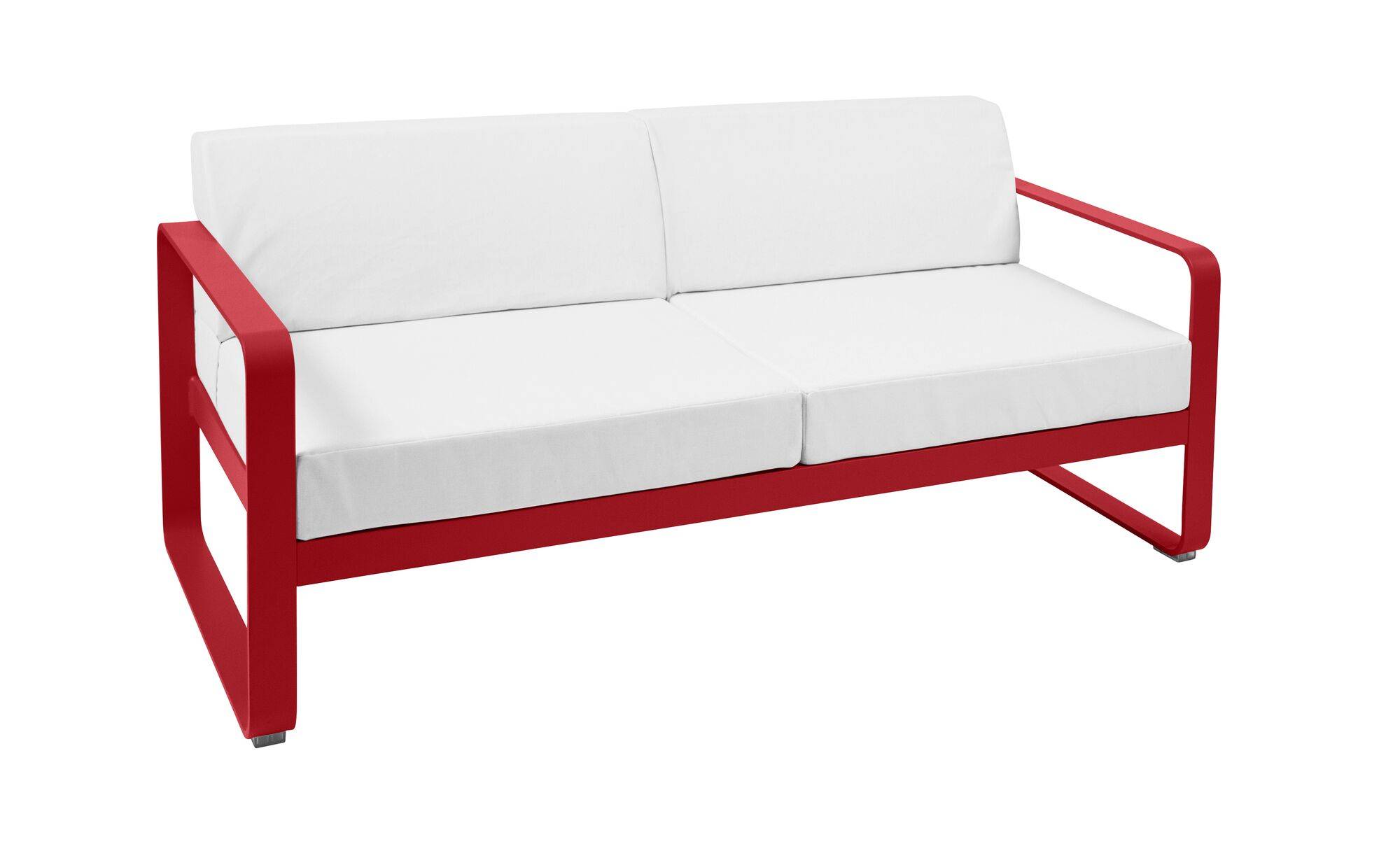 Canapé 2 Places Bellevie Blanc Grisé en Aluminium FERMOB